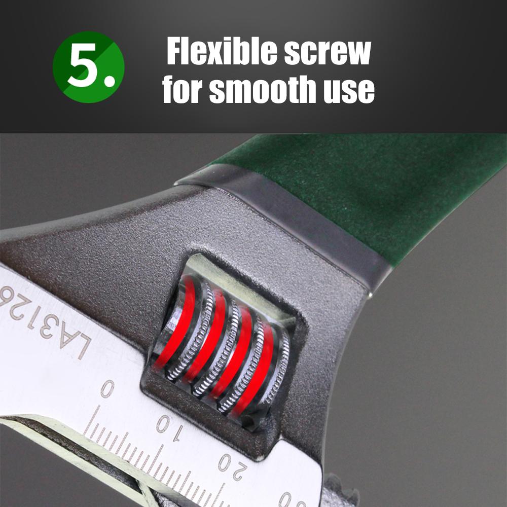 6 Inch Adjustable Wrench Non-slip handle Monkey Spanner Open End Wrenchs Repair Hand Tool
