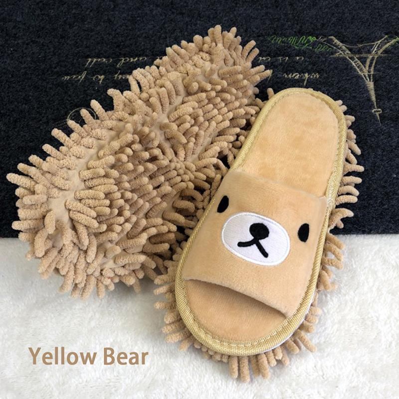 Унисекс, тапочки из микрофибры для чистки пола, тапочки для ленивой швабры с мультяшной собакой