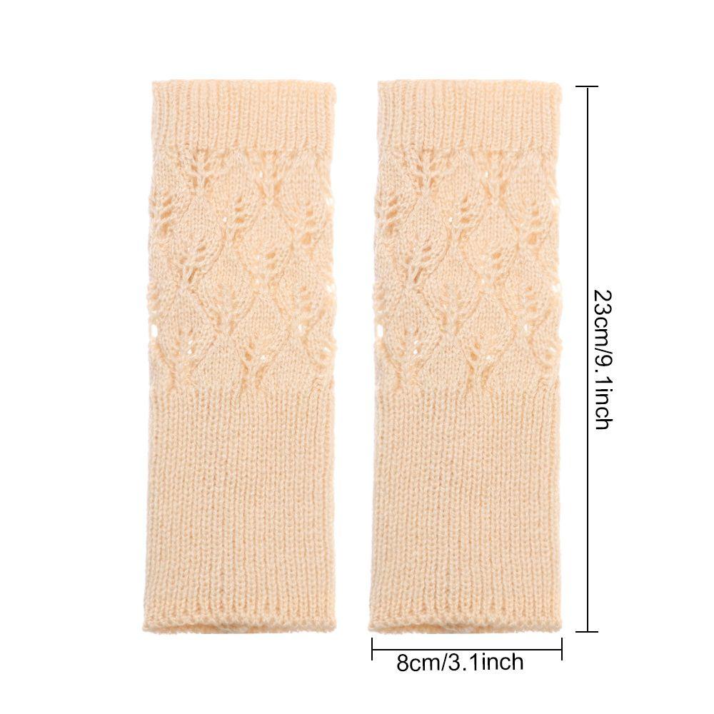 Protable Winter Autumn Warm Wool Exposed Finger Wrist Gloves Half Mitten Knitted Wool Glove
