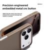 Plain Leather Phone Case for iPhone 17 Pro Max 17Air Wireless Charging Built in Chip&Magnetic Animation Metal Button Back Cover
