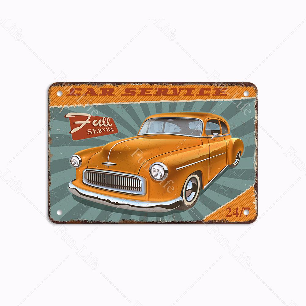 Гараж Классика Винтаж Красивая Девушка Металлическая Табличка Ретро Оловянная Вывеска Железная Живопись Бар Клуб Искусство Домашний Настенный Декор Плакат 20x30 см