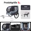 Dog Bicycle Trailer (up to 40 kg) Grey-Black with Safety Swivel Coupling, Bicycle Cargo Trailer with Mosquito Net & Rain Cover