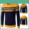 Stylish Men's Turtleneck Sweater In Jacquard British Fashion For Casual Wear