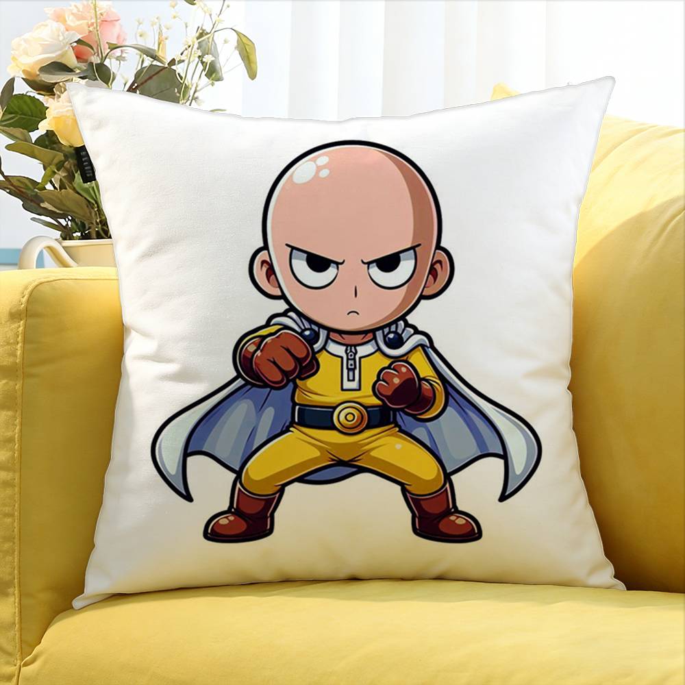 OnePunchMan World Various Sizes Square Pillow Case For Car Home Bedchamber Decor