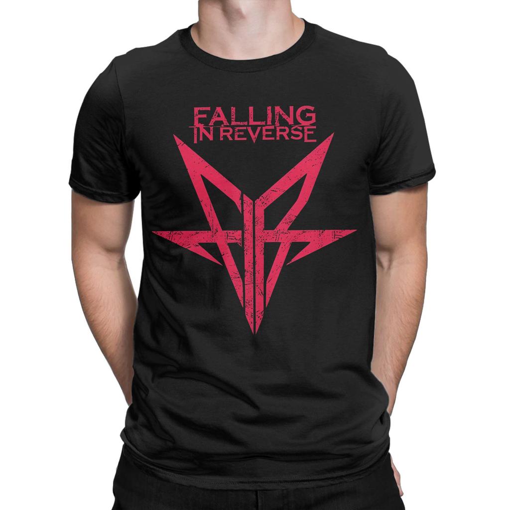 Футболка Falling In Reverse для мужчин, тяжелый металл, 100% хлопок, новинка, с круглым вырезом, короткий рукав, одежда, лето