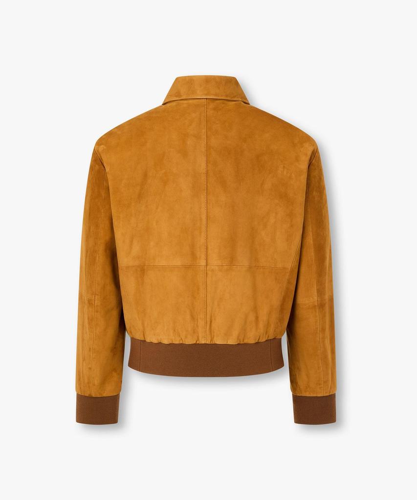 Man On The Boon Suede Zip-Up Jacket_Orange 4716110003