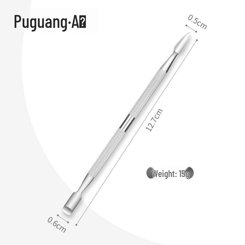 Double-Ended Stainless Steel Cuticle Scraper & Pusher Tool for Nail Art Removal