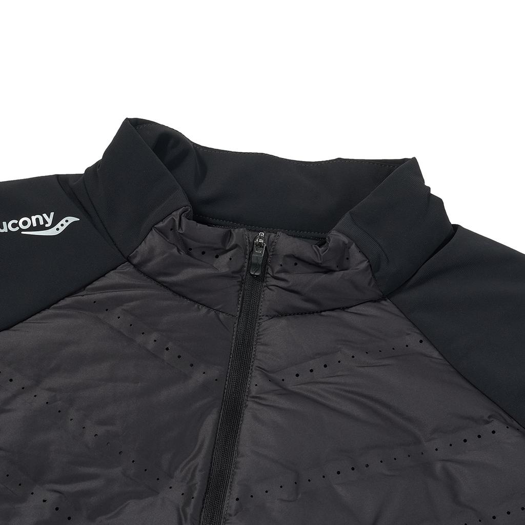 SAUCONY Серия для беговых тренировок Удобная Универсальная Приятная к коже Куртка-пуховик с воротником-стойкой и надписью Унисекс Верхняя одежда SA1250PJ92T-BK001