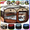 Claw Print Foldable Zip Fence Game Safe Guard Cat Dog Cage Playpen Pet Supplies