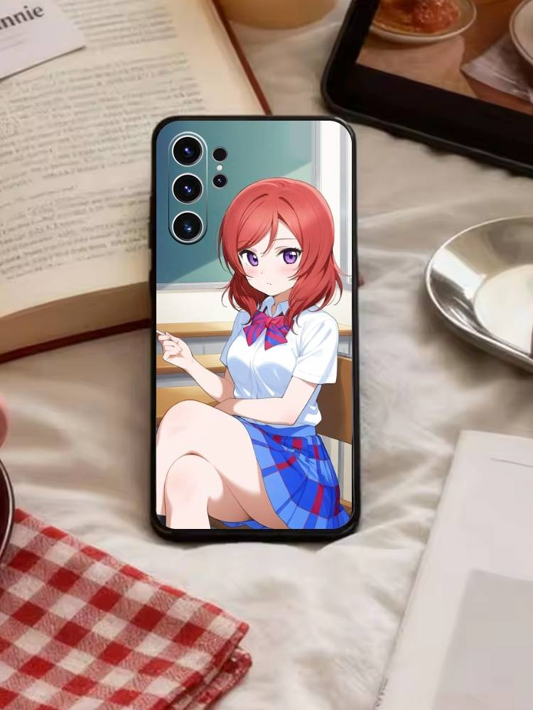 Nishikino Maki-Love Live Phone Case For Samsung S26,S25,S24,S23,S22,S30,S21,Ultra,Plus,FE 5G Black Soft Cover