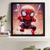 5D DIY Diamond Painting Decorative Q Version Spider-Man Full Round Drill Scenery Diamond Embroidery Cross Stitch Kits Home Decor Gift