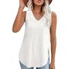Summer Women's Vest Solid Color V-neck Split T-shirt Tank Top
