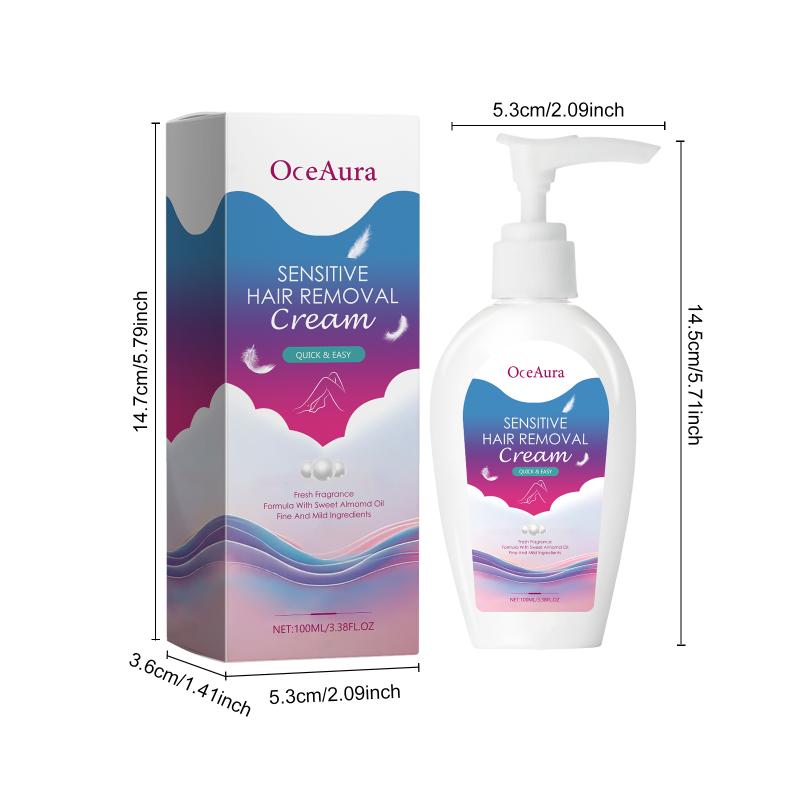 Sensitive Skin Hair Remover Cream Smooth Gentle Long Lasting Moisturizing Depilatory for Legs Body Arms Underarms