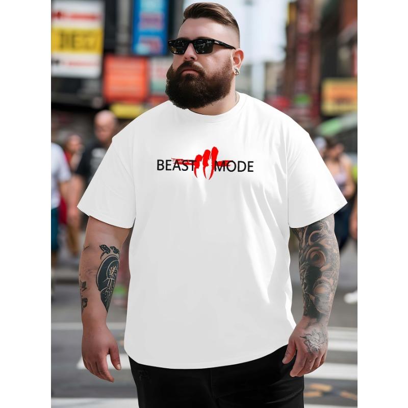 Европейский размер BEAST MODE 2025 Лето Открытый спорт и отдых Футболки с коротким рукавом. Мужские последние модные трендовые футболки с принтами большого размера