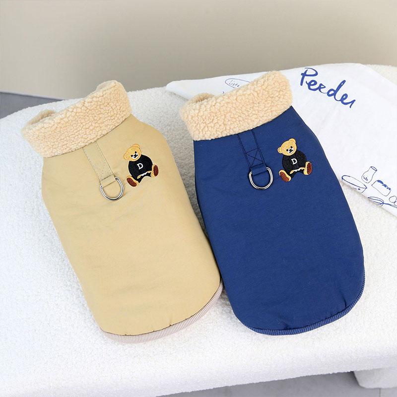 Осенне-зимняя одежда для домашних собак, одежда для щенков, плюшевая собака, зимнее утолщенное теплое хлопковое пальто, зимняя куртка для кошек и собак, теплый хлопковый жилет для домашних животных