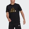 adidas M Fl Lg T Bronzing Logo Printing Sports Short Sleeve Black Men's GV2913