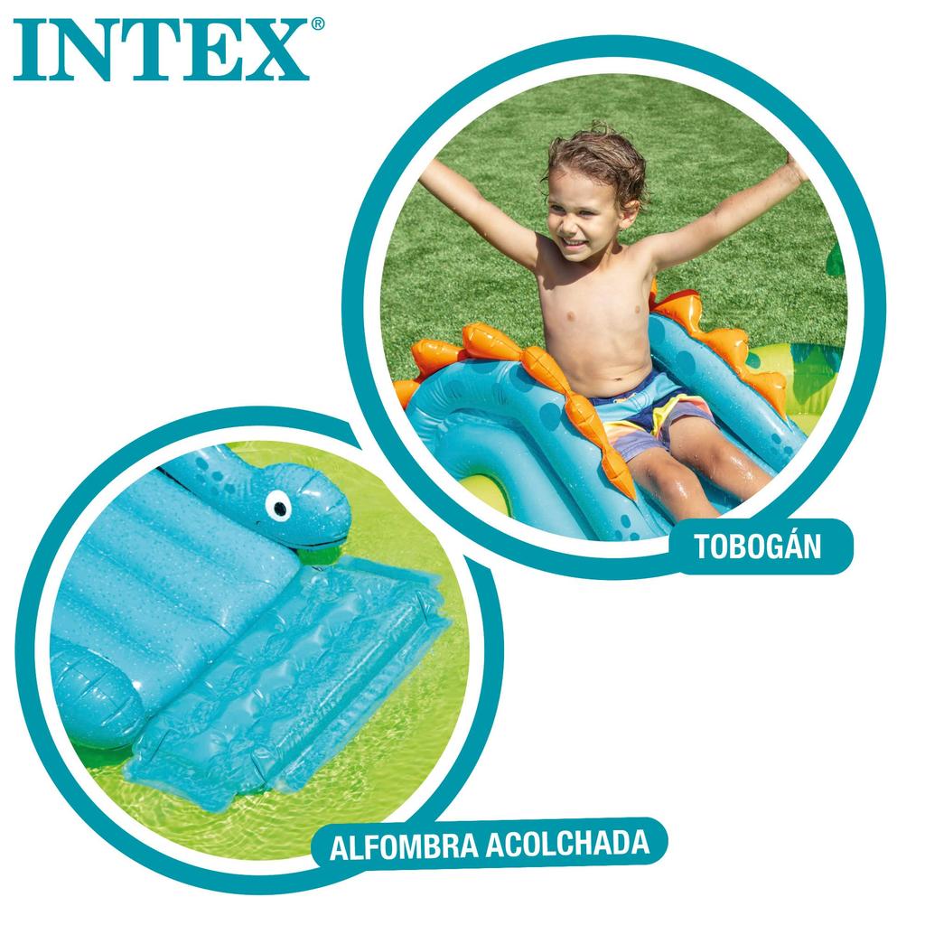 Игровой центр INTEX Little Dino Большой овальный бассейн, 191 x 152 x 58 см (Официальный японский продукт) 57166
