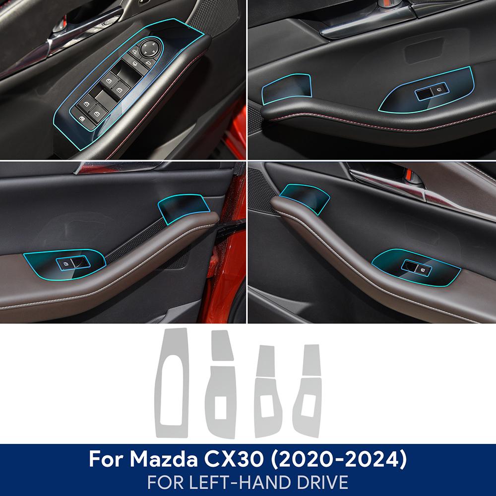 Для Mazda CX30 2020-2024 Автомобильная центральная консоль Панель переключения передач Навигационный экран Защитная пленка для интерьера из ТПУ Антицарапина Ремонт LHD bkrna66