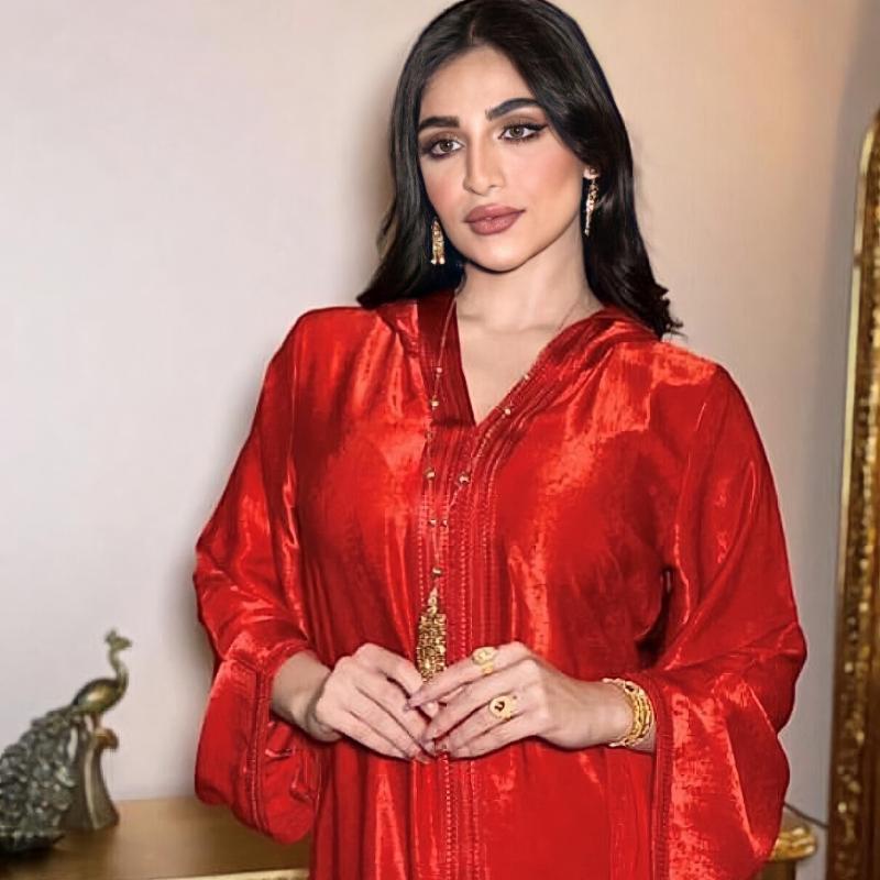 Мусульманская одежда Дубай шампанское с капюшоном кружевной замшевый халат мусульманский халат женский абайя