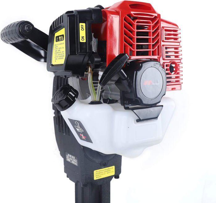 Бензиновая мини-экскаватор 52cc 1900w посадка деревьев портативная лопата 2-в-1 экскаватор стержень молотка