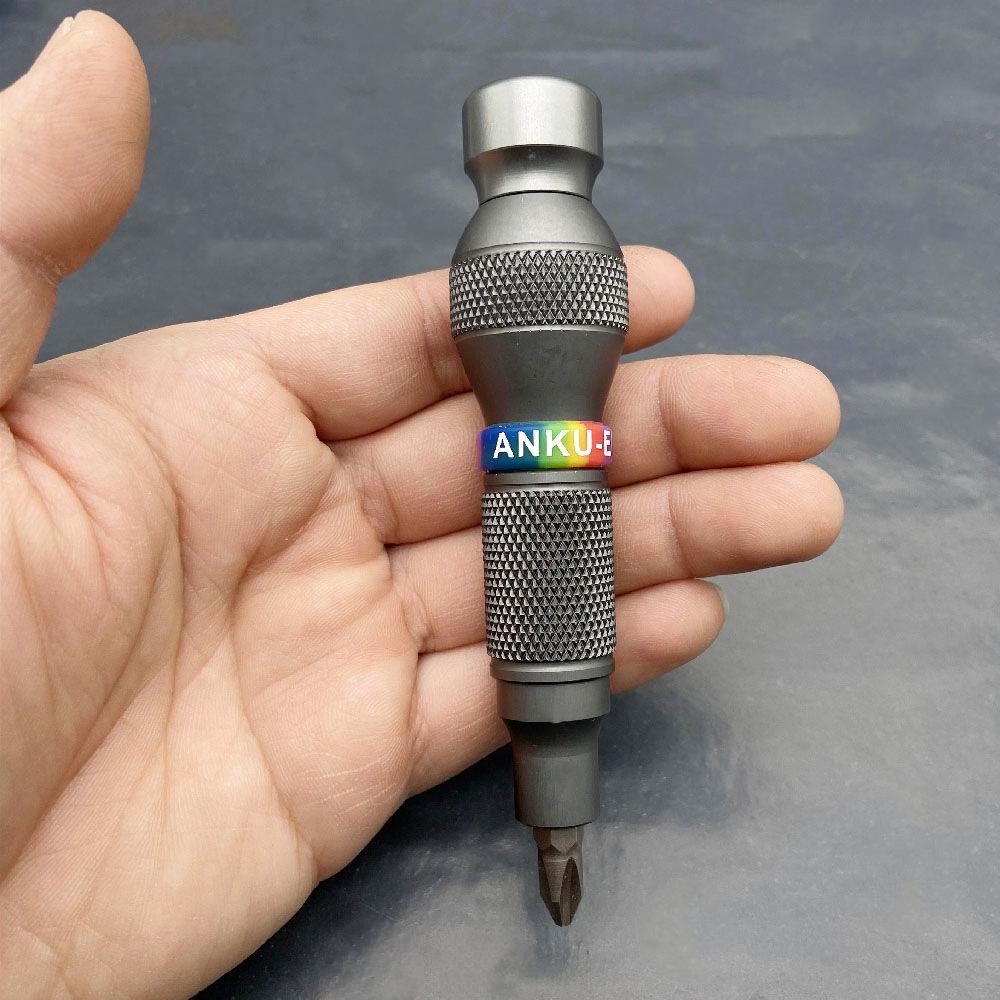 Self-locking 6.35mm Screwdriver All Aluminum Alloy Screwdriver Handle Interface Quick Release with Strong Magnetic