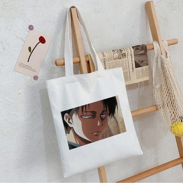 Anime Attack On Titan Fashion Punk Shopper Bag Harajuku Large Capacity Gothic Teenager Tote Bag Vintage Casual Women Canvas Bag