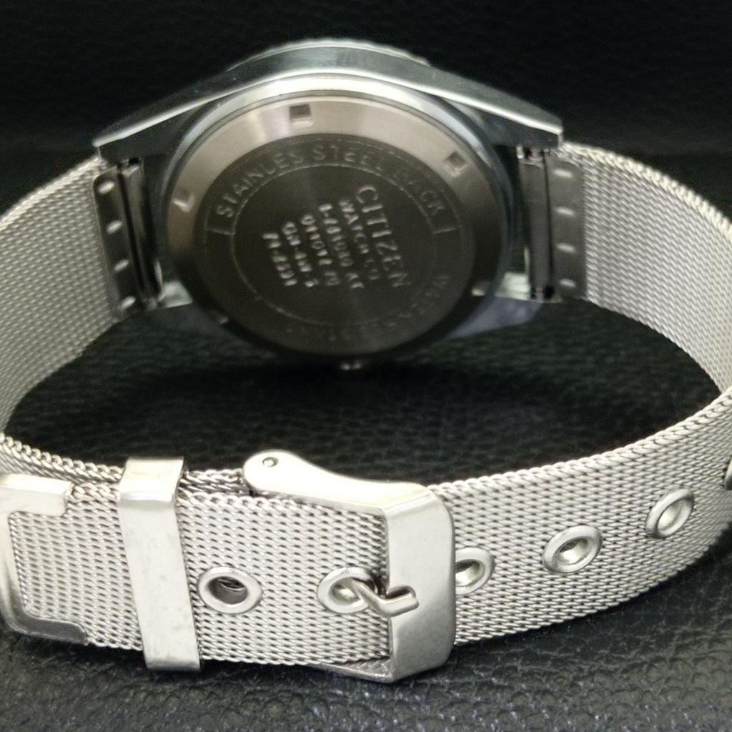 ВОССТАНОВЛЕННЫЕ МУЖСКИЕ ЧАСЫ CITIZEN AUTOMATIC 8200 JAPAN DAY&DATE СИНИЙ ЦИФЕРБЛАТ a432566-2 R112-a432566