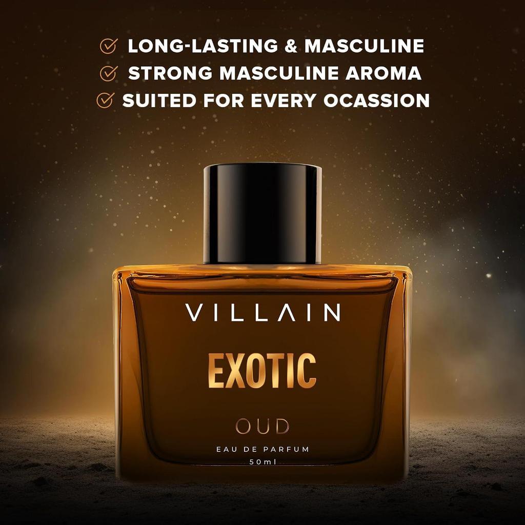 Парфюм Villain Oud для Мужчин Мужской Долго Стойкий Запах 50мл | Корица, Герань