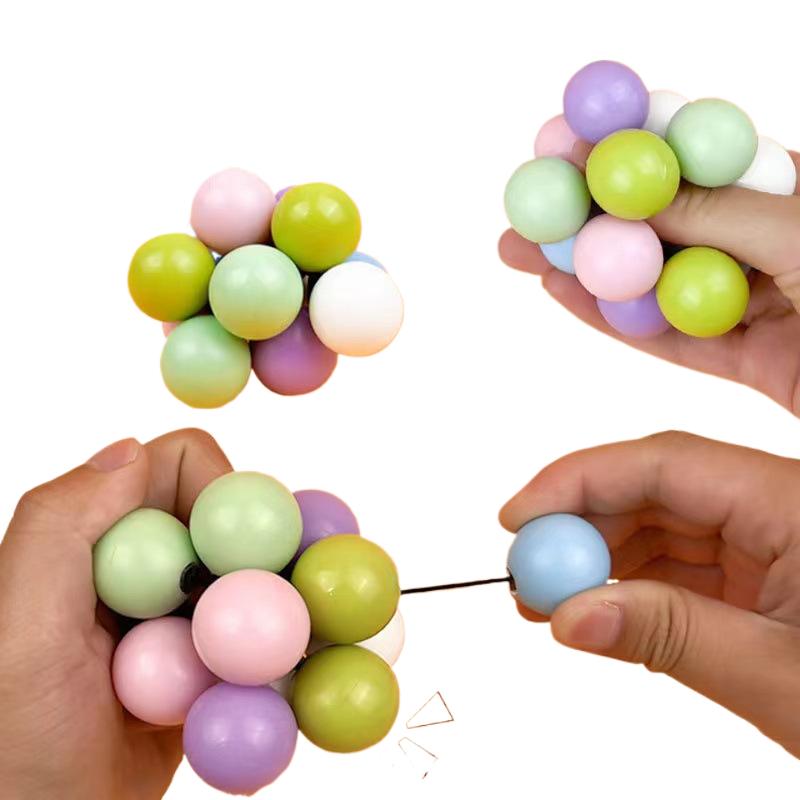 Мячики для снятия раздражительности Atomic Irritability Balls, цветные макароны, антистрессовые сенсорные игрушки для взрослых, упражнения для рук для детей с аутизмом, массажные мячи.