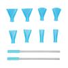 2 шт. Соломинка из нержавеющей стали 8 шт. Набор насадок для выдувания Многофункциональные акриловые материалы для заливки краски Синий