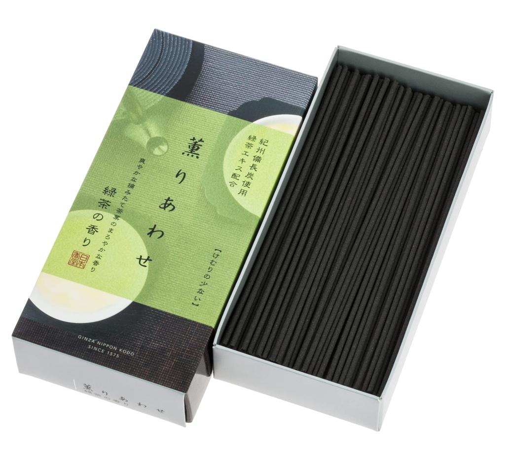 Ароматическая палочка Nippon Kodo с ароматом зеленого чая Длина 140 мм Содержимое 90 г Ароматизированная M-23602