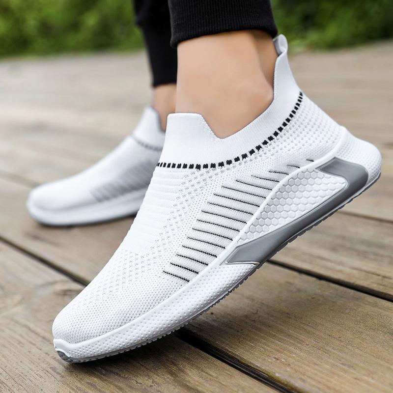 Men's Shoes Summer Breathable Mesh Sneakers Men Running Casual Sports Shoes Hollow White Shoes Tenis Masculino Sapatos