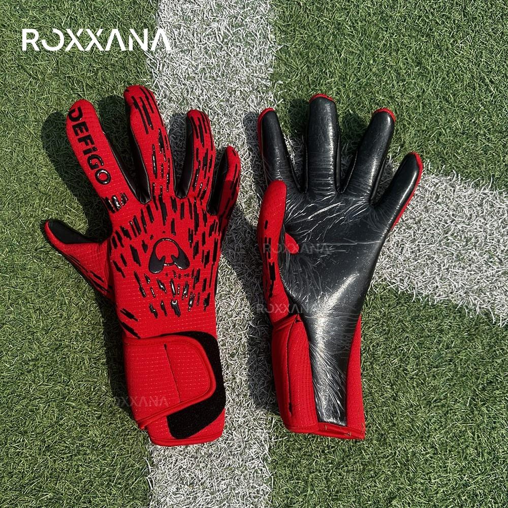 ROXXANA Латексные футбольные вратарские перчатки Профессиональные Противоскользящие Защитные Мужские Женские Юношеские Детские Матчевые Тренировочные Футбольное оборудование