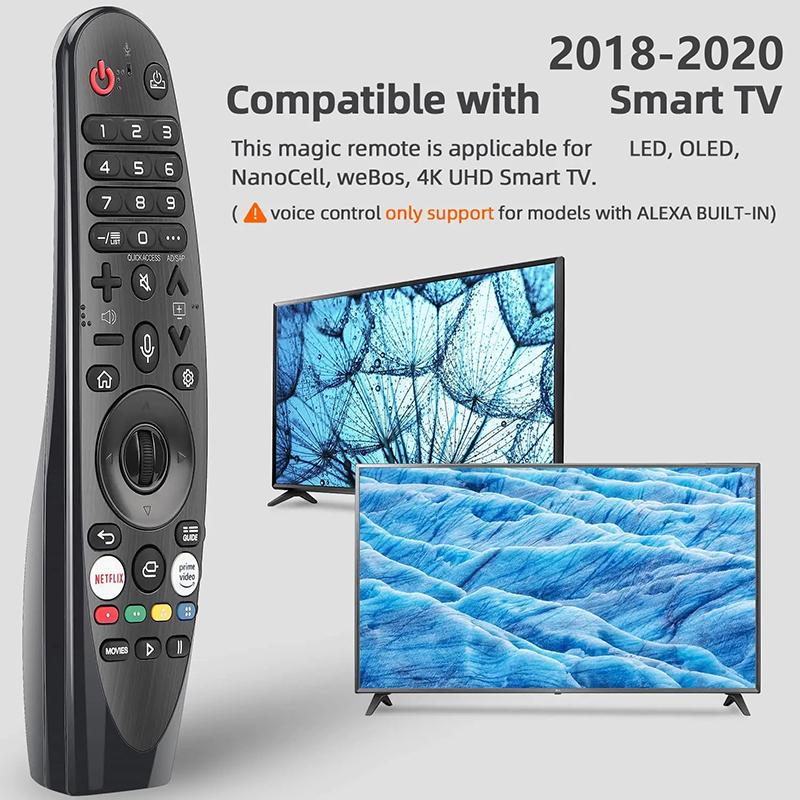 Универсальный голосовой Magic пульт для Smart TV Замена для AKB75855501 MR-20GA MR-19BA MR18BA 2018-2020 Smart HD TV Magic Remote 3