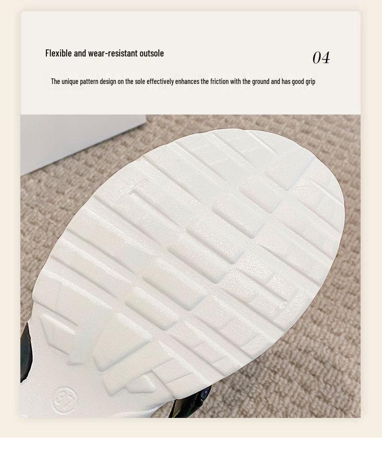 Летние женские легкие сандалии-клинья на липучке 2025 – Удобная толстая подошва, плоская подошва, повседневная пляжная обувь для студентов