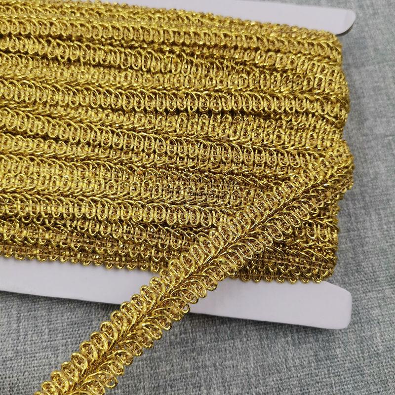 12 мм золотая и серебряная двухцветная кружевная елочка в виде сороконожки для аксессуаров одежды