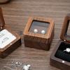 Microfiber Lining Earring Display Box Wooden Jewelry Storage Box Ring Display Box  Valentine's Day