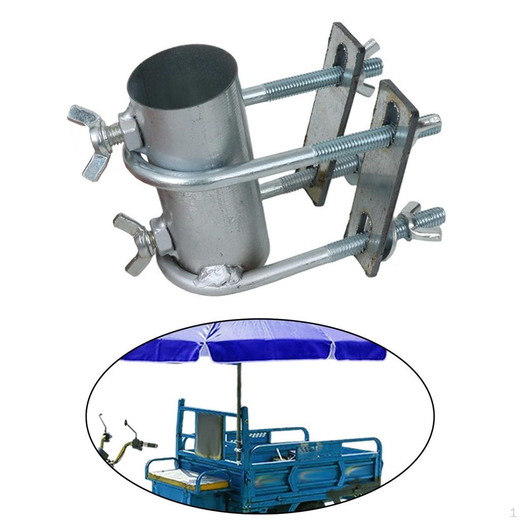 Balcony Parasol Holder Patio Umbrella Stand Clip Fixed Bracket for Landscape Fence