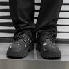 2024 новые туфли дерби с большой головой мужские осенне-зимние на платформе повседневные кожаные туфли с отверстиями 9261-J