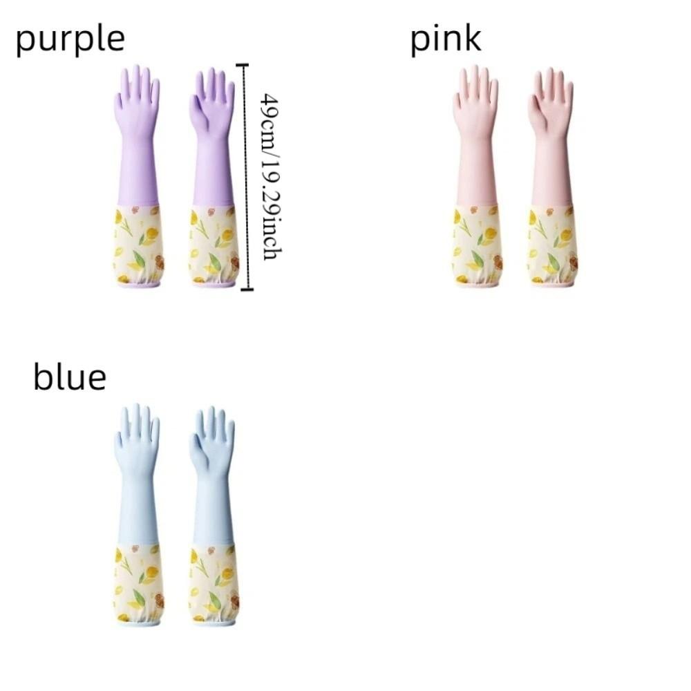 Thick Velvet Washing Gloves Waterproof Dish Washing Gloves Cleaning Gloves  Bowl Cleaning