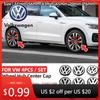 Для VOLKSWAGEN VW 2025 Для VW POLO 4 шт. 63 мм 56 мм 65 мм 70 мм Стайлинг автомобиля Колпачки ступицы колеса Заглушки ступицы Значки Аксессуары Для VW Vol