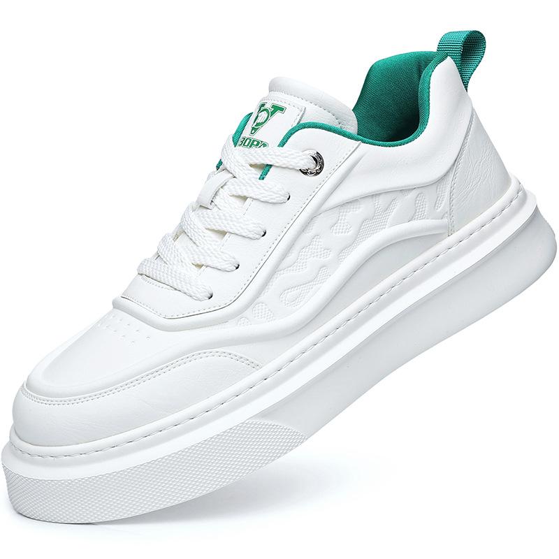 2024 осень и зима новые мужские легкие повседневные кожаные туфли мужские ручная работа онлайн спортивный стиль универсальные туфли для серфинга белые 6030