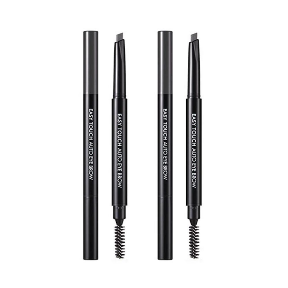TONYMOLY Easy Touch Auto Eyebrow Pencil No.02 Gray Natural Brow Definer 0.4g x4