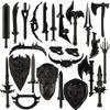 30Pcsfc Building Block Game Tv Series Character Miniature Weapon Accessories Shield Sword Assembly Toy F001