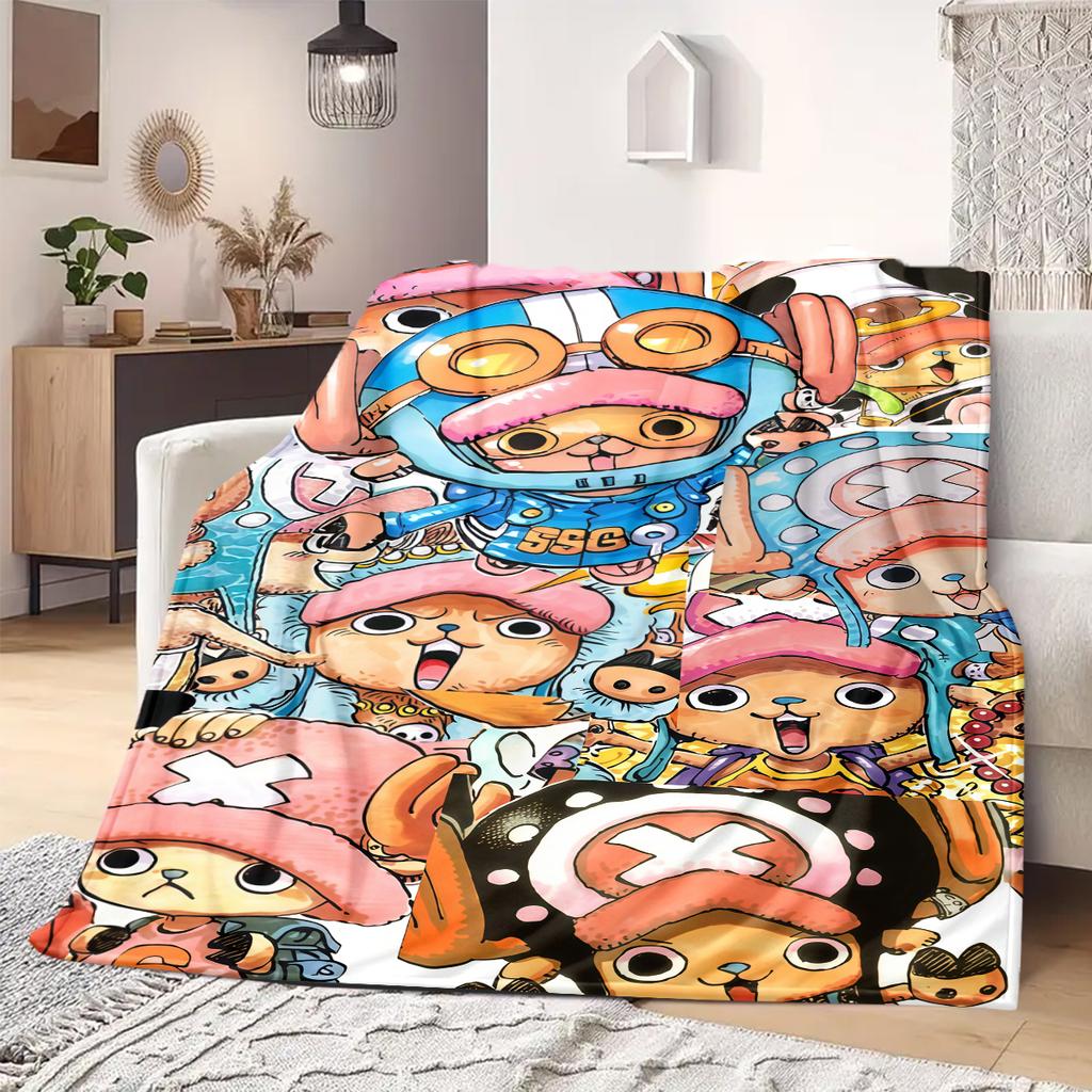 Tony Tony Chopper Print Blanket Warm Comfortable Flannel Blanket Suitable for Bedrooms,Sofas, Beds,Chairs,Travel -QIAO143