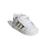 Adidas Neo GRAND COURT Abrasion Resistant Low top Skateboard Shoes White Gold Infant And Toddler FZ3528