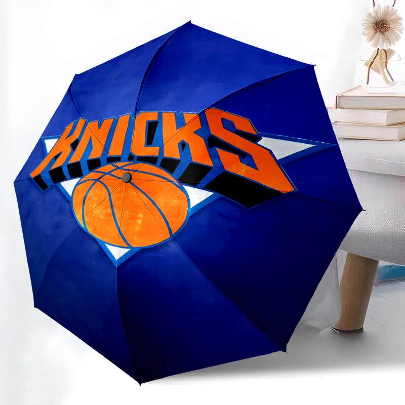 Складной зонт с принтом логотипа Knicks, для улицы, отдыха и путешествий, прочная ткань зонта, подарок на день рождения и праздник