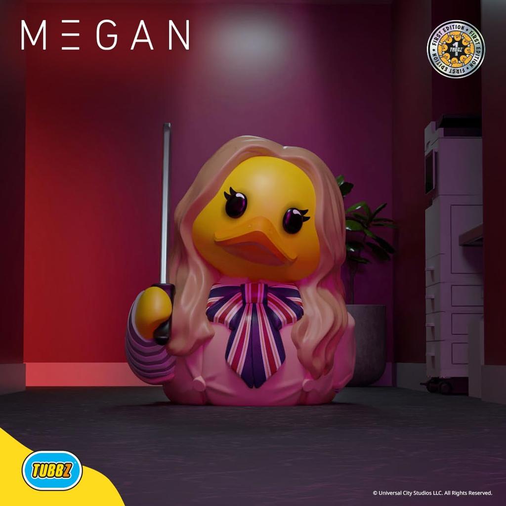 Horror M3GAN Killer Doll Rubber Duck Collectible Toy Inch TUBBZ - 3.5