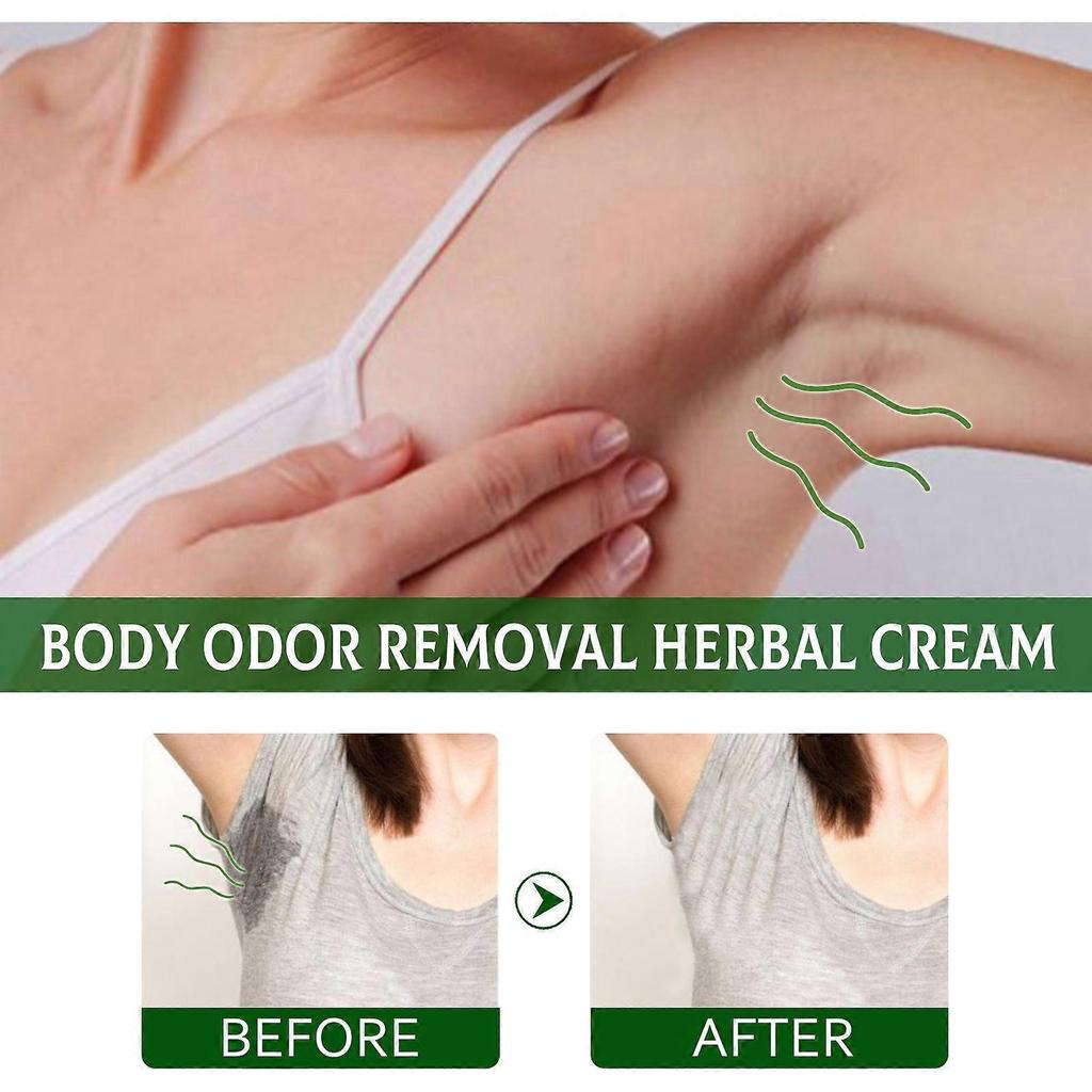 Body Odor Removal Herbal Cream, Clean Armpit Odors For Long Lasting Fragrance Refreshing Portable Treatment Cream