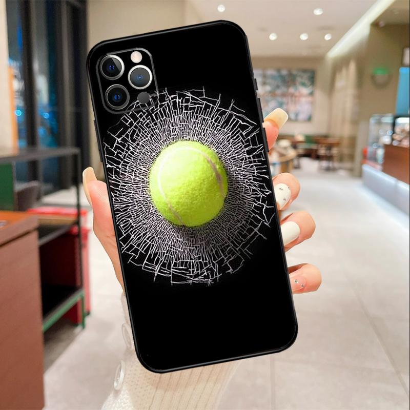 Чехол для телефона с рисунком теннисных мячей для iPhone 17 16 15 14 13 11 12 Pro Max mini 16 Plus 16e 17 Air Защитная крышка